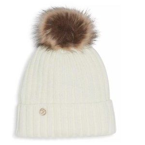 Calvin Klein Fleece-Lined Knit Pom Pom